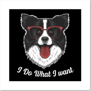 Chic Canine Coats Collie I Do What I Want Tee Border Tee Posters and Art